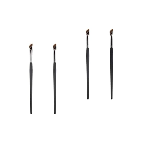 MAGICLULU 4 Stück Augenbrauenbürste Concealer Pinsel Tragbarer Eyeliner-pinsel Make-up-pinsel Für Frauen Make-up-tool Make-up-zubehör Flachkopf Fräulein Holz Feiner Tipp von MAGICLULU