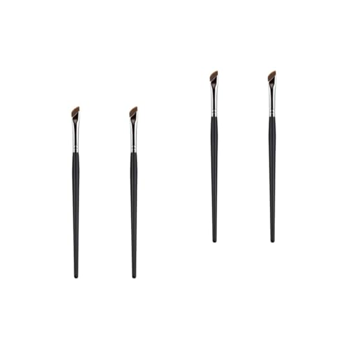 MAGICLULU 4 Stück Augenbrauenbürste Concealer Pinsel Tragbarer Eyeliner-pinsel Make-up-pinsel Für Frauen Make-up-tool Make-up-zubehör Flachkopf Fräulein Holz Feiner Tipp von MAGICLULU