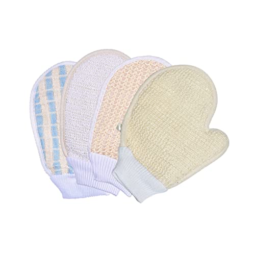 MAGICLULU Handschuhtyp Plant Numb Badetuch 4-tlg Duschbürste Handschuh Körperpeeling-handschuh-set Zufälliger Stil von MAGICLULU