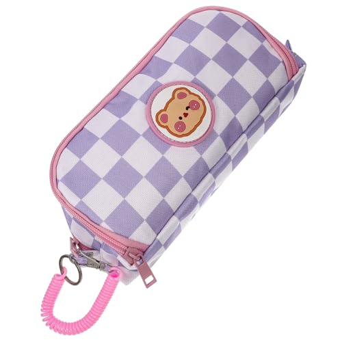 MAGICLULU Mäppchen 4 Stück Bezaubernder Aufdruck Für Make-Up Kratzfest Mehrzwecktasche Schachbrettmuster Dekorativer Koffer Organizer Schreibwarenhalter Cartoon-Aufbewahrungsbehälter Muster von MAGICLULU