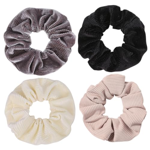 MAGICLULU Elegante Bequeme Haargummis 4er-pack Elastische Pferdeschwanzhalter für Damen und Mädchen Haar-accessoires MAGICLULU Elegante Bequeme Haargummis 4er-pack Elastische Pferdeschwanzhalter für Damen und Mädchen Haar-accessoires von MAGICLULU