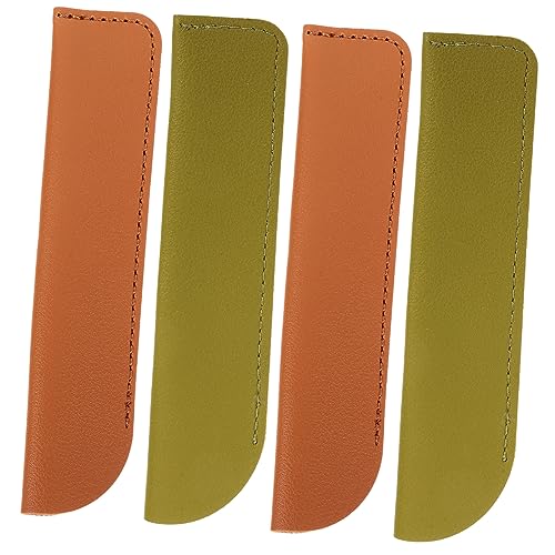 MAGICLULU 4 Etui einzelne Stifttasche Stifthülle ledermäppchen für stifte Stift aufbewahrung Notebook-Stifthalter Vintage-Stift Kugelschreibertasche Stift Schutzhülle Notizbuch Ärmel von MAGICLULU