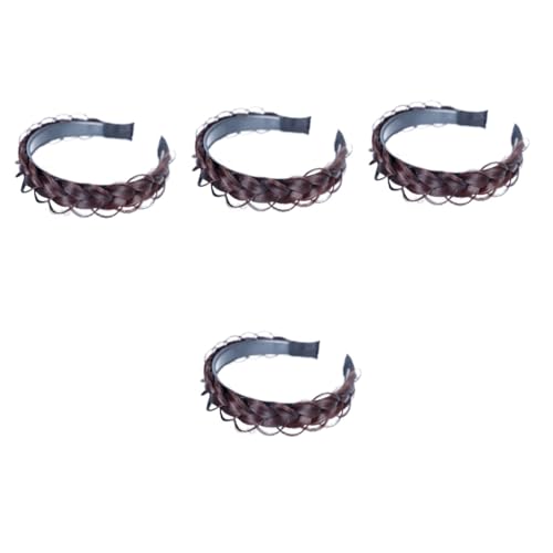 MAGICLULU 4 Stück Fischgräten-Stirnband Haarschmuck für Frauen Haarschmuck zum Flechten Haarband geflochten Haarband nicht rutschend Stirnband aus synthetischem Haar geflochtenes Stirnband von MAGICLULU