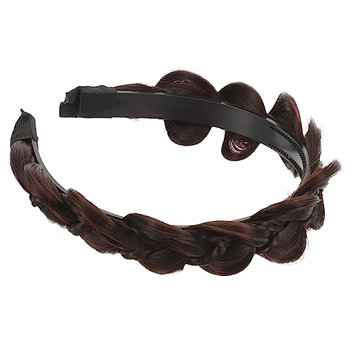 MAGICLULU 4 Stück Fischgräten-stirnband Zopfhaar-accessoires Stirnband Aus Geflochtenem Haar Haarschmuck Für Mädchen Perücke Schwarz Applikatorpinsel Harz Fräulein Flechten Fischschwanz von MAGICLULU