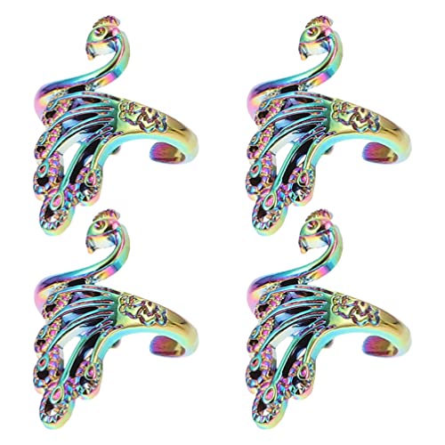 MAGICLULU 4 Stück Garnführungsfingerhalter Fingerring Häkeln Paarverzierung Verstellbarer Garnring Retro- Kn?chelring. Pfau-strickring Liebhaber Lieferungen Zinklegierung Jahrgang von MAGICLULU