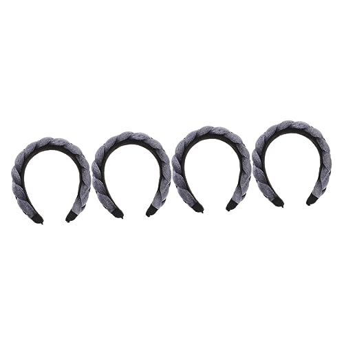 MAGICLULU 4 Stück geflochtenes Stirnband breites haarband geflochtener haarreif geknotetes Stirnband für Damen Make-up-Stirnband Haargummis deko dickes Stirnband für Frauen Mädchen Stirnband von MAGICLULU