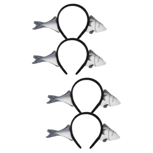 MAGICLULU 4 Stück Gesalzener Fisch Stirnband Haarschmuck haar zubehör Halloween-Haarreifen Make-up-Stirnband Haargummi kuscheltier Partyzubehör Kopfschmuck lustig Kopfbedeckung Kleidung Kind von MAGICLULU