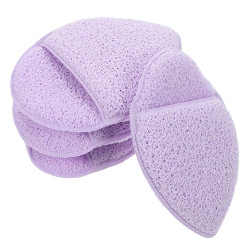 MAGICLULU 4 Stück Gesichtswäsche Make-up-Puff Gesichtsschwammreiniger make up remover pads abschminken pads Wäscher Schwämme Gesichtsreinigungspuffs Gesichtsreinigungspads Kosmetik Damen von MAGICLULU