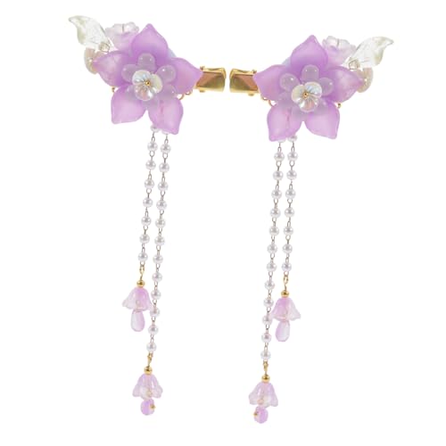 MAGICLULU 4 Stück Haarnadel chinesische Haarquaste Haarspange im chinesischen Stil Haarspangen Haarklammer Tiara chinesische Hanfu-Haaraccessoires Haarspange für Mädchen Jahrgang Blumen Kind von MAGICLULU