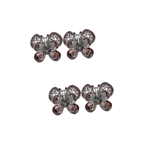 MAGICLULU 4 Stück Haarspange Metallkristall Mini-Haarspangen für Frauen glitzernde Haarspangen Haarklammer Haarnadel Tiara haarschmuck Frauen Haarspange Krallenclip Strass Mädchen von MAGICLULU