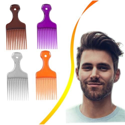 MAGICLULU 4 Stück Haarspangen Für Locken Männerwerkzeuge Haarkamm Herrenkamm Frisierkamm Haargabelbürste Für Lockiges Dekorative Haarkämme Kamm Für Männer Friseurzubehör Mann Friseurwerkzeug von MAGICLULU