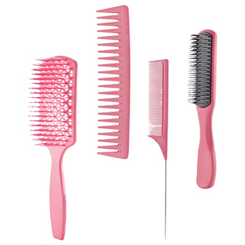 MAGICLULU 4 Stück Haarstylingkamm haar styling set glättkamm Herrenanzüge Schwanz Kamm Haare Kämme Stylingkamm für Männer praktischer Haarkamm Friseurzubehör Netz einstellen von MAGICLULU