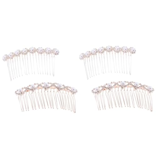 MAGICLULU 4 Stück Kamm Haarschmuck aus Strass Haarschmuck für die Hochzeit kristall haar hair accessories for hochzeitshaar schmuck Haarschmuck für Jubiläen Südkorea Braut von MAGICLULU