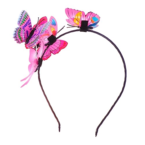 MAGICLULU 4 Stück Stirnband Lotus Teelichthalter schmetterling kopfbedeckung haar spangen haarclips partytisch mädch Kleidung Haarspange Erwachsener Haarschmuck reisen Rosa von MAGICLULU