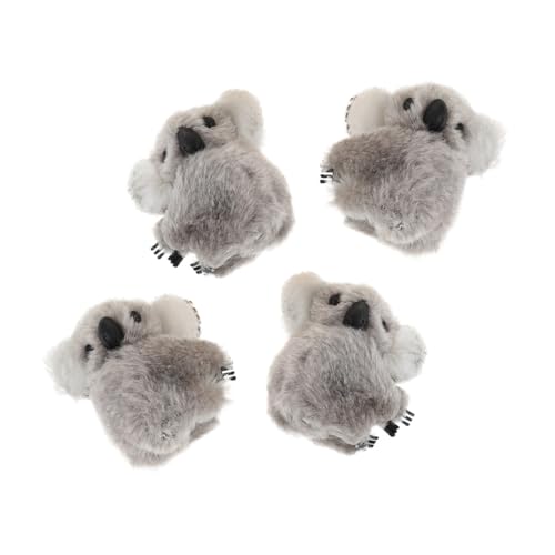 MAGICLULU 4 Stück Koala Plüsch Haare Kawaii Haarspangen Haarklammern Haarklammern Haarspangen Für Kinder Kleine Mädchen Cosplay Zubehör Haar Accessoires Für Mädchen Festival Haar von MAGICLULU