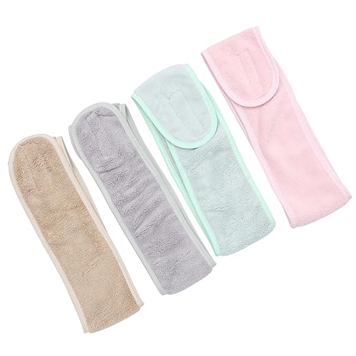 MAGICLULU 4 Stück Make-up-stirnband Stirnbänder Für Damen Make-up-tücher Spa-handtücher Gesichtskosmetik-stirnband Bandana Für Frauen Sport Stirnband Handtuch Yoga Fräulein von MAGICLULU