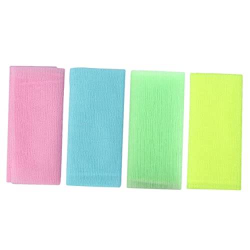 MAGICLULU 4 Stück Peeling Badetuch Duschtuch Peeling Handtücher Scheuertuch Duschwäscher Badewaschlappen Körperwäscher Badetücher Peeling Schrubber Badezubehör von MAGICLULU