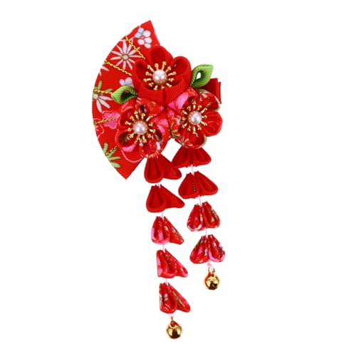 MAGICLULU 4 Stück Quaste Glocke Haarschmuck japanische Haaraccessoires für Kimono schwarze Quaste kinder haarschmuck hair accessories for Bananen-Haarspange Haarband Quaste Haarschmuck von MAGICLULU