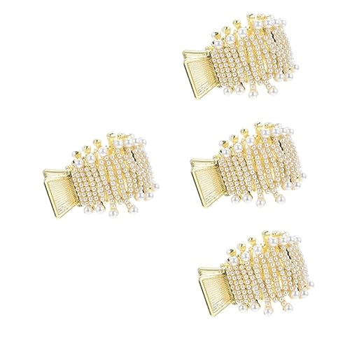 MAGICLULU 4 Stück Schneeflocke Haarnadel goldene Haarmanschetten Haarklammer haarschmuck Haarspangen Golddekor Haarklemme Haarspange mittel Mädchen Pferdeschwanz kleiner Krallenclip Kind von MAGICLULU