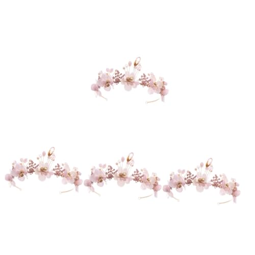 MAGICLULU 4 Stück Simulations blumen haarband hochzeitshaar schmuck wedding hair accessories Hochzeitsstirnbänder für die Braut Brautkopfschmuck für die Hochzeit Haarschmuck für die Hochzeit von MAGICLULU