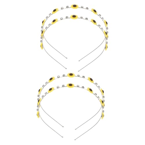 MAGICLULU 4 Stück Sonnenblumen-Stirnband sonnenblumen haarreif hair accessories for Damen Kopfbedeckung für Frauen haarschmuck Haargummis Stirnband Metall Stirnband für Frauen von MAGICLULU