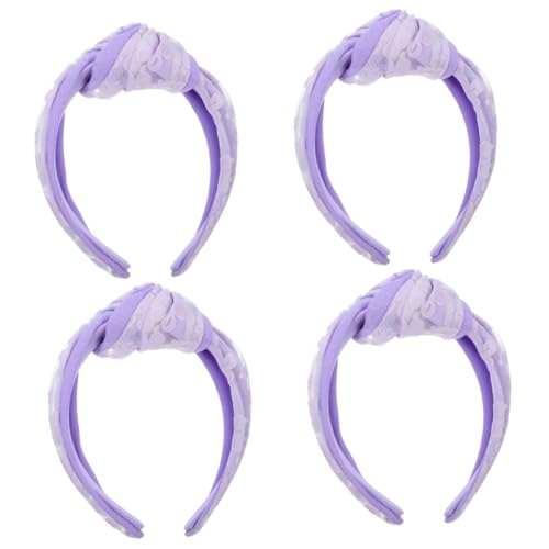 MAGICLULU 4 Stück Stirnband Bandana für Haare mädchen stirnbänder Haarband Hijab deko haarschmuck Haarreifen für Frauen Stirnbänder für Damen wild Schal Haarnadel Kopfbedeckung Fräulein Gaze von MAGICLULU