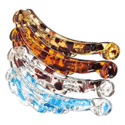 MAGICLULU 4stücke Banana Haarclips Bananenspange Haarspangen Für Frauen Lockiges Haar Zubehör Haarspangen Für Lockiges Haar Bananenspangen von MAGICLULU