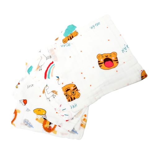 MAGICLULU 4 Waschlappen Für Babys Handtücher Zum Waschen Gesichts Kinder Wischtuch Quadratisches Handtuch Waschlappen Reinigungstuch Kinder Sabber Handtuch von MAGICLULU