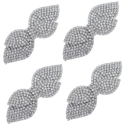 MAGICLULU 4 Stück seitlicher Clip Haartopper Haarspangen für Frauen haarschmuck Haarklammer Haarnadel aus Metall Haarspange für Mädchen Süss Seitenclip Federbügel schmücken Damen von MAGICLULU