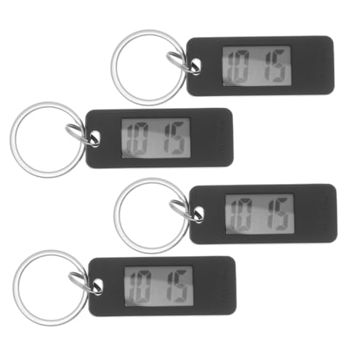 MAGICLULU 4 Teilige Schlüsselanhänger Taschenuhr Tragbarer Clip Digitale Uhr Schlüsselanhänger Elektronische Digitale Hängeuhren Für Studenten Test von MAGICLULU