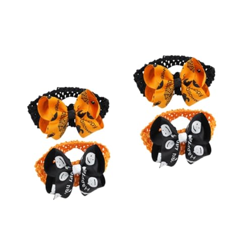 MAGICLULU 4-teiliges Set Partyfrisur Für Kinder Party-stirnband Halloween-accessoires Party-haarreifen Für Kinder Haargummis Haarschmuck Für Kleinkinder Bandana Stirnband Geist Baby Kürbis von MAGICLULU