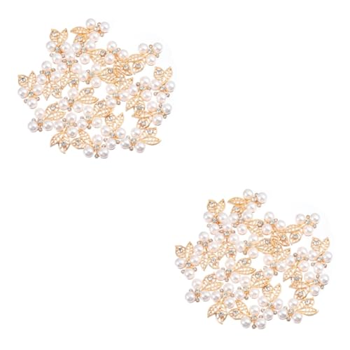 MAGICLULU 40 Stk Haarnadel Zubehör Ohrringe mit Perlenanhänger Blumendekorationen haarschmuck haar zubehör Tiara Haarklammer Bastelzubehör Haarclip-Anhänger Knopf schmücken Halskette Charme von MAGICLULU