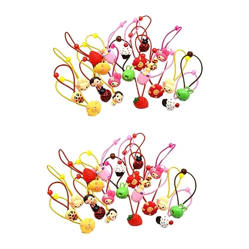 MAGICLULU 48 Stk Haarhalter verschiedene Seil Gummibänder Zubehör Pferdeschwanzhalter Haarbänder haarschmuck elastische Haargummis Haarband für Mädchen Haarsträhnen Haarring Schmuckstücke von MAGICLULU