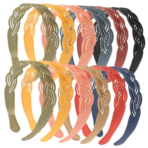 MAGICLULU 48 Stk Stirnband Mit Zähnen Plastikstirnbänder Für Mädchen Haargummis Für Mädchen Stirnbänder Für Damen Mädchen Stirnbänder Haarschmuck Für Frauen Haarband Fräulein Kamm Welle von MAGICLULU