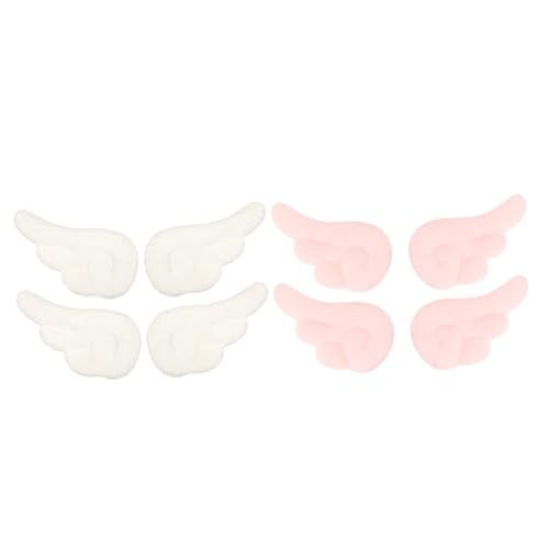 MAGICLULU 4Paare Kreative Haarnadeln für Kinder Langlebige Engelshaarspangen in Weiß und Rosa Haaraccessoires für Mädchen für Partys und Festivals Einfach zu Stylen und Kombinieren von MAGICLULU