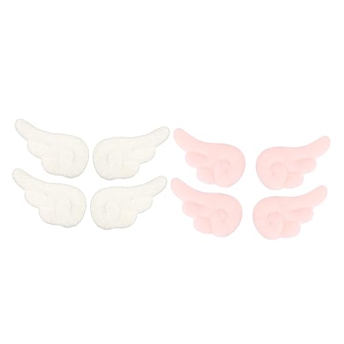 MAGICLULU 4paare Engelsflügel Haarclips Für Junge Mädchen Plüschflügel Mit Haarnadeln Schöne Mode Kopfschmuck Für Mädchen Weiß Rosa Party Festival Accessoires von MAGICLULU
