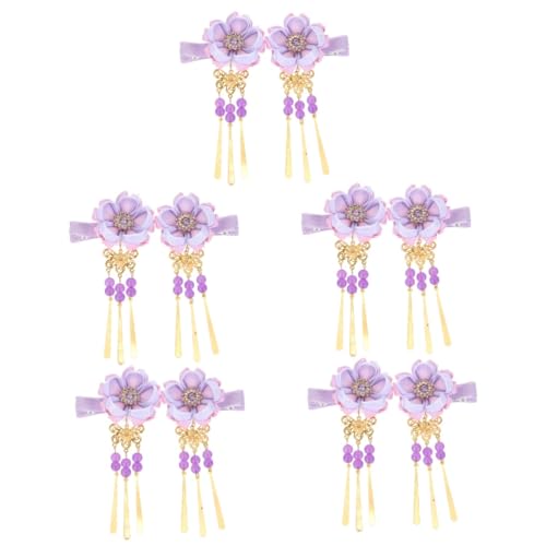 MAGICLULU 5 Paare Haarnadel Haarschmuck Kind Violett Hanfu Zubehör Bettwäsche Aus Baumwolle von MAGICLULU