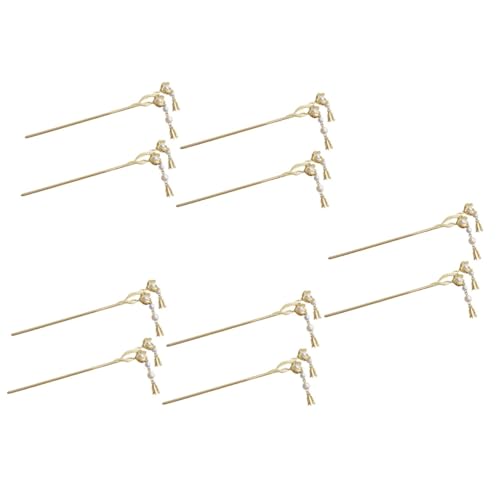 MAGICLULU 5 Sets Haarstab Für Frauen Metall Haarschmuck Blumenmädchen Haarknotenstab 2 Stück * 5 von MAGICLULU