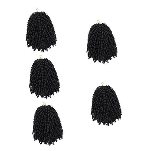 MAGICLULU 5 Stk afrikanische Dreadlocks perücke kunsthaar Böhmische Haarverlängerung Hip-Hop-Haarteil Stirnband Stirnbänder für Männer Frauen Haarteil Modeaccessoire Locken Kleidung Zubehör von MAGICLULU