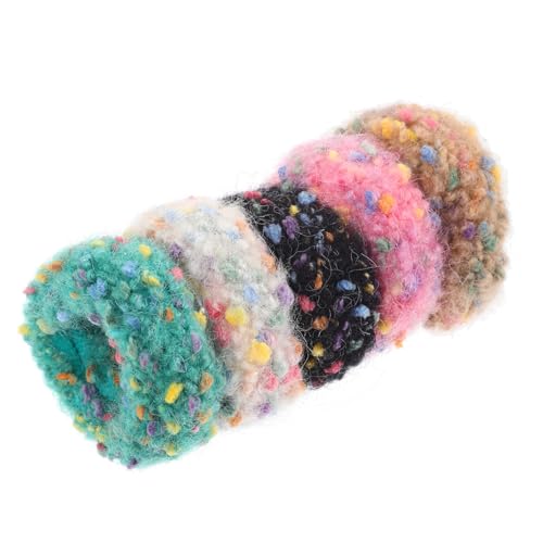 MAGICLULU 5stücke Flauschige Haargummis Für Damen Elastische Haargummis Für Frauen Haarschmuck Aus Stoff von MAGICLULU