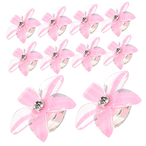 MAGICLULU 50 Stück Strass-haarspange Für Kinder Haarschmuck Für Kinder Blumendekorationen Mädchen Klaue Haarspange Blumenverzierungen Kleiner Krallenclip Miniatur Braut Strasssteine Rosa von MAGICLULU