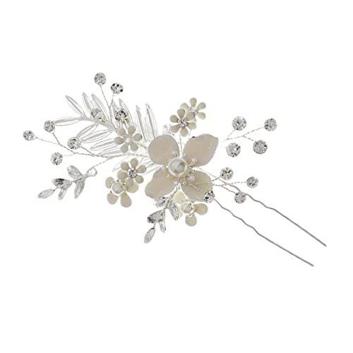 MAGICLULU 5St Brautkristall-Haarspange Perlenblume Haarkämme für Frauen hair accessories for girls hochzeitshaar schmuck Haarnadel Haar Klammern Haarschmuck für Frauen Braut Haarteil Kamm von MAGICLULU