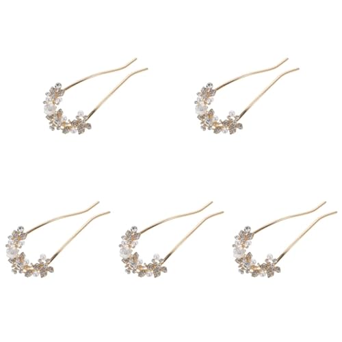 MAGICLULU 5 Stücke Elegante Mode Strass Haar Frauen Hochzeit Haar Barrette Stick Dutt Haarnadel Für Frauen von MAGICLULU