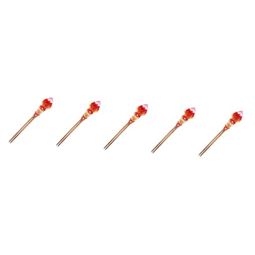 MAGICLULU 5st Haarnadel Dutt Haargabel Haartopper Chignon-nadel Haargabelnadel Haarspange Für Frauen Vintage-haarschmuck Dutt-haarhalter Damen Hanfu Perle Fräulein Werkzeug von MAGICLULU