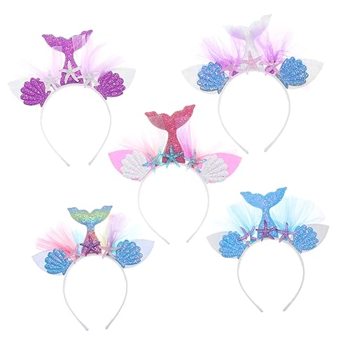 MAGICLULU 5St Kopfreifen kreativ kinder haarschmuck hair accessories for Mesh-Haarreif Kinderhaarreifen Haarschmuck für Kinder Schale Haarband lustiger Haarreif Hülse Stirnband von MAGICLULU