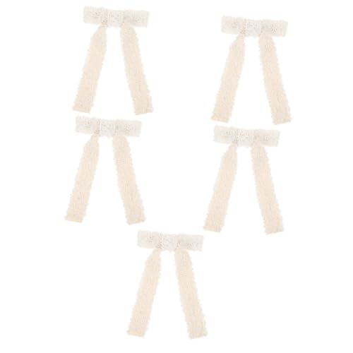 MAGICLULU 5St Haarspange Perlen Haar Klammern Haarnadeln haircharm Perlen-Haarspangen Haarspangen für Frauen Handbuch oberer Clip großer Pferdeschwanz Fräulein Kopfbedeckung Stoff von MAGICLULU