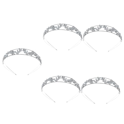 MAGICLULU 5St Hochzeits-Stirnband hochzeitshaar schmuck wedding hair accessories Braut Stirnband Haarschmuck Haarband Haargummi Strass-Stirnband Brautkopfschmuck für die Hochzeit Blatt von MAGICLULU