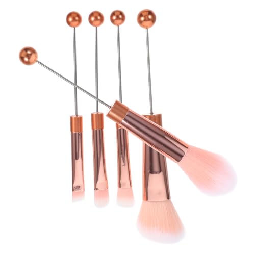 MAGICLULU 5St Make-up-Pinsel-Set Lidschatten-Make-up Präzisions-Make-up-Pinsel Rougepinsel Auge für Lidschatten Make-up-Pinsel für Frauen Perlen einstellen Metallgriff Rosa von MAGICLULU