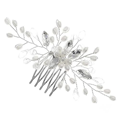 MAGICLULU 5St Perlenkamm hochzeitshaar schmuck wedding hair accessories Zubehör Abs Haarschmuck für Mädchen Haarnadel Klammer Haarschmuck für die Brautjungfer Haarperlen von MAGICLULU