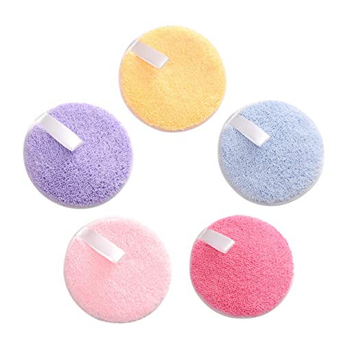 MAGICLULU 5St Runde Reinigungspads Abschminkpads cosmetic Gesichtswaschpuff Gesichtsausschlag Kosmetika reinigungsschwamm Make-up-Puff Kosmetik-Pad Mädchen Handtuch Zubehör von MAGICLULU